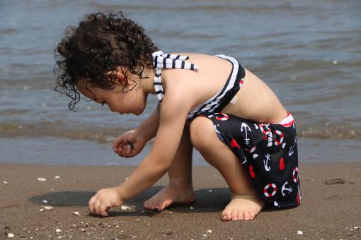 Free Stock Photo of Little Girl on Beach