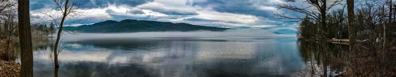 Free stock image of Panoramic view of Lake Champlain created by Guy Banville