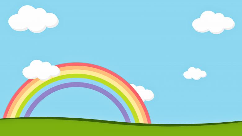 Free stock image of Rainbow and Clouds Illustration created by patchakorn phom-in
