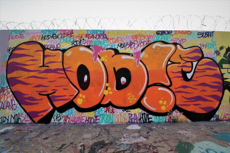 Free stock image of French Graffiti - Orange Letters created by GAIMARD Jacques