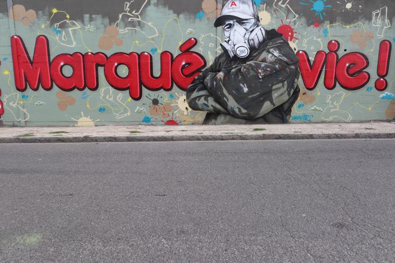 Free stock image of French graffiti - Marque Vie! created by GAIMARD Jacques