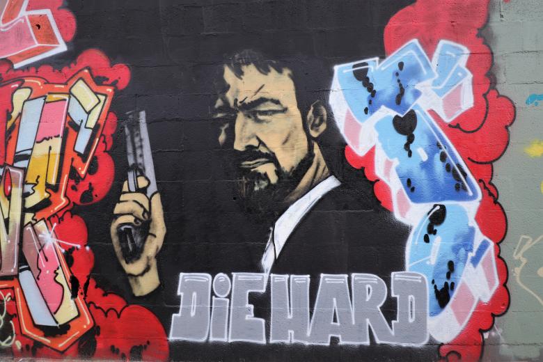 Free stock image of French graffiti - Die hard created by GAIMARD Jacques