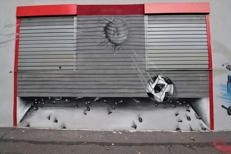 Free stock image of French soccer graffiti created by GAIMARD Jacques
