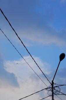 Sunset and Electric Wires - Free Stock Photo