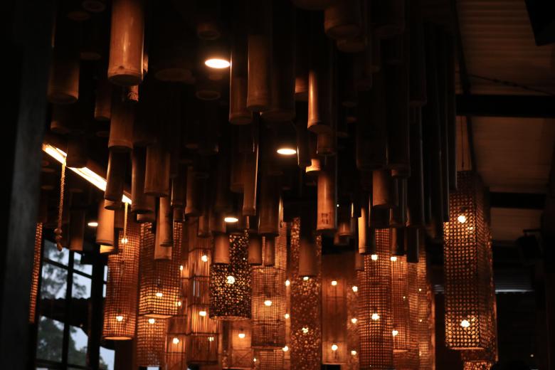 Free stock image of Bamboo Lights - Restaurant Interior created by Yosafat