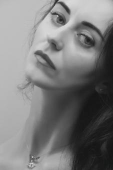 Pretty Woman Black and White Portrait - Free Stock Photo
