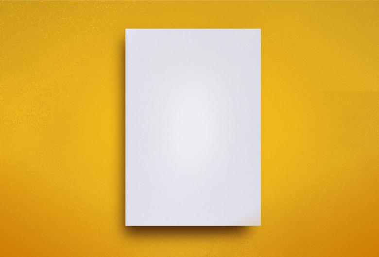 Free stock image of  Empty White Paper Sheet on Yellow Background created by Jack Moreh