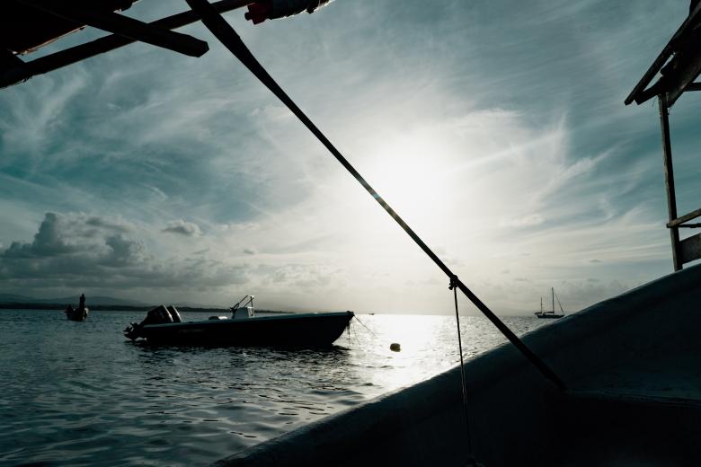 Free stock image of Sunset over the ocean created by Aljoscha Laschgari