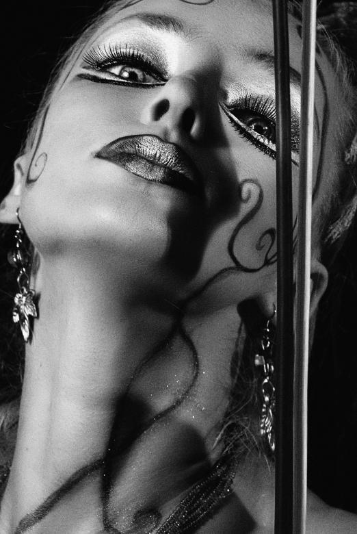 Free stock image of Painted Model - Black and White created by Alexander Krivitskiy