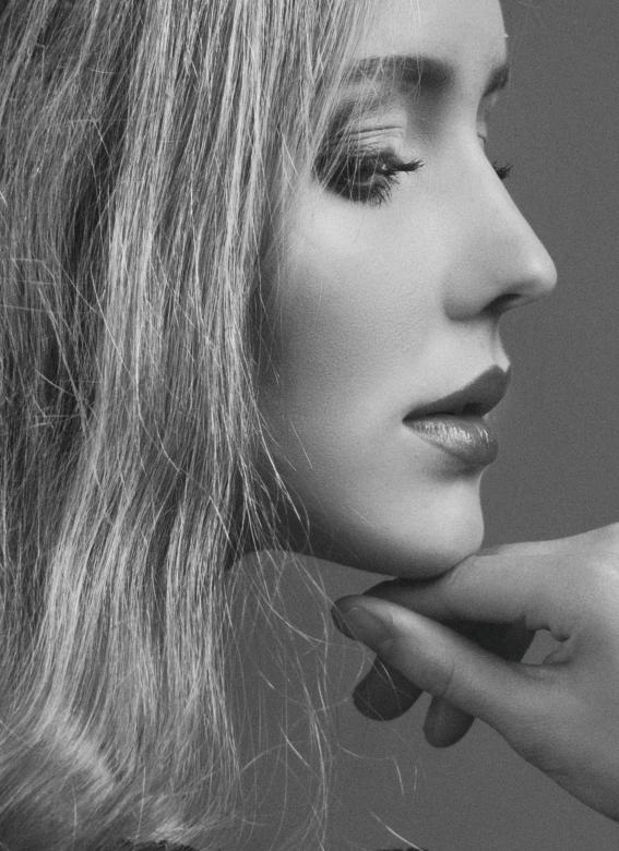 Free stock image of Beautiful Model Profile - Black and White created by Alexander Krivitskiy
