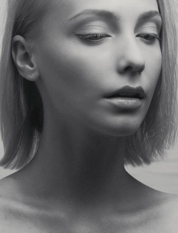 Free stock image of Beautiful Model - Closed Eyes - Black and White created by Alexander Krivitskiy