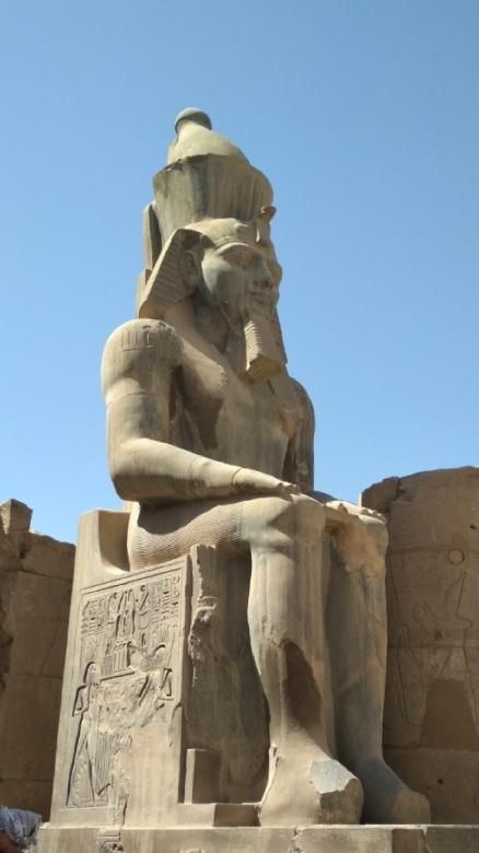 Free stock image of Ramses II in Luxor Temple created by BasSem