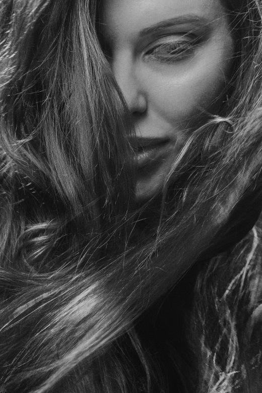 Free stock image of Hair Model - Black and White Portrait created by Alexander Krivitskiy