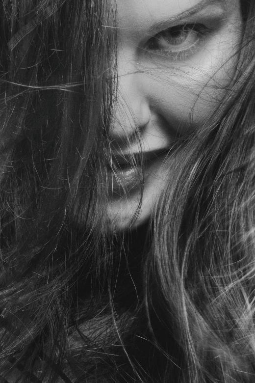 Free stock image of Black and White Portrait - Hair Model created by Alexander Krivitskiy