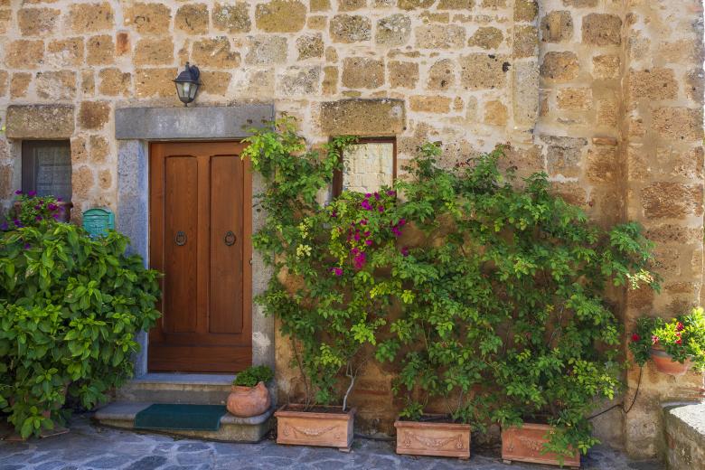 Free stock image of Brown door with flower boxes created by Geoffrey Whiteway
