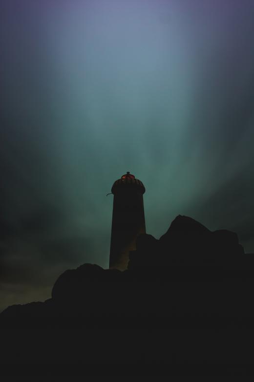 Free stock image of Lighthouse at Night created by Bjorgvin