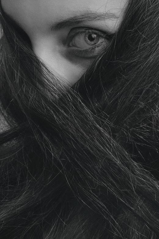 Free stock image of Hidden in Dark Hair created by Alexander Krivitskiy