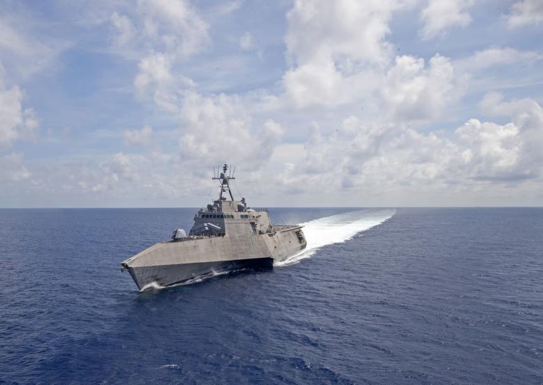 Free stock image of Navy Warship at Sea created by StockMix