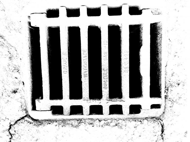Free stock image of Grunge Drainage - Black and White created by Sos