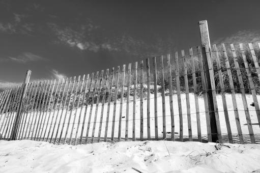 Barrier on beach