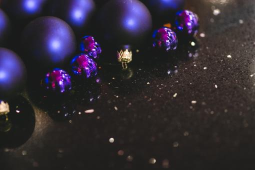 Purple Christmas Ornaments Background - Free Stock Photo