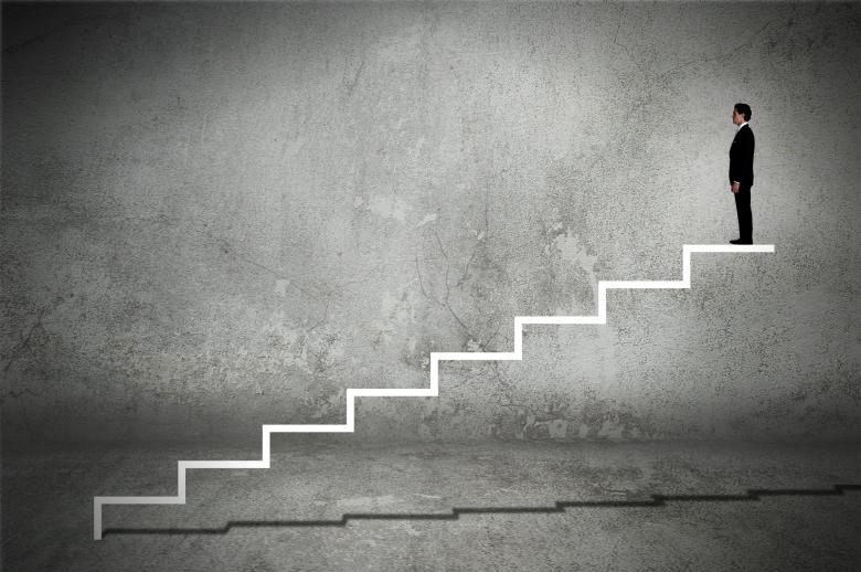 Free stock image of Businessman on Virtual Staircase - Success - Career created by Jack Moreh