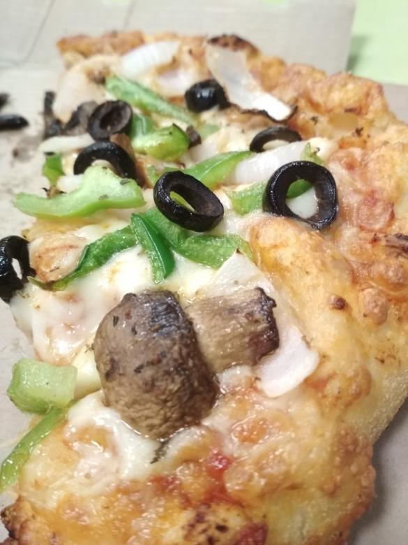 Free stock image of Mushroom and Olive Pizza created by kiraan