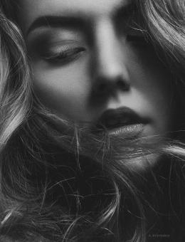 Beautiful Woman - Black and White Female Portrait - Free Stock Photo
