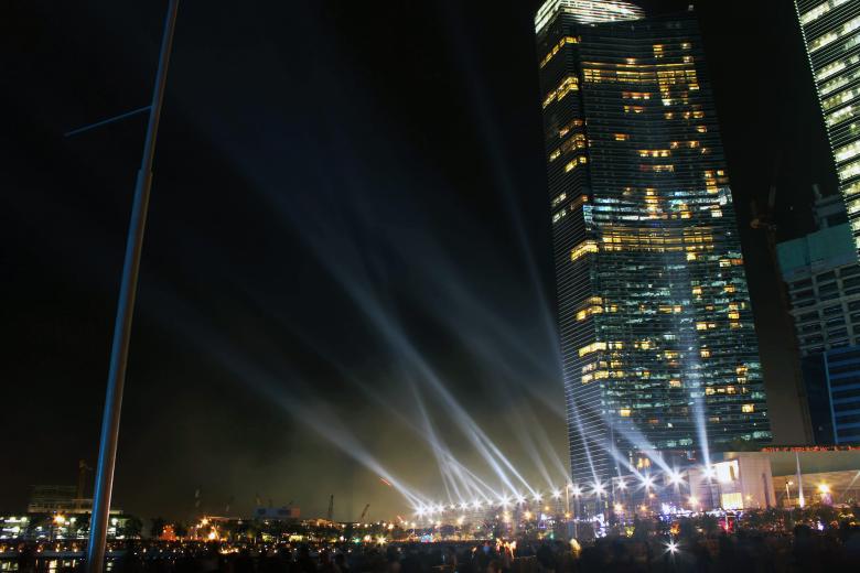 Free stock image of Office Tower at New Years Eve created by sapiduduk