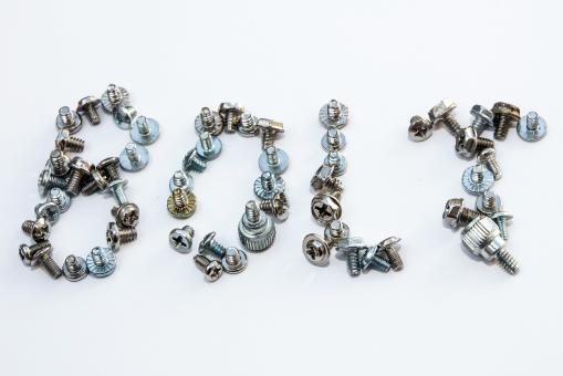 Writing bolt from bolts - Free Stock Photo