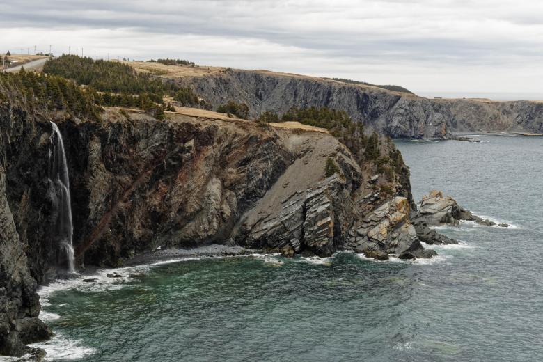 Free stock image of Waterfall and Newfoundland Coastline created by Geoffrey Whiteway