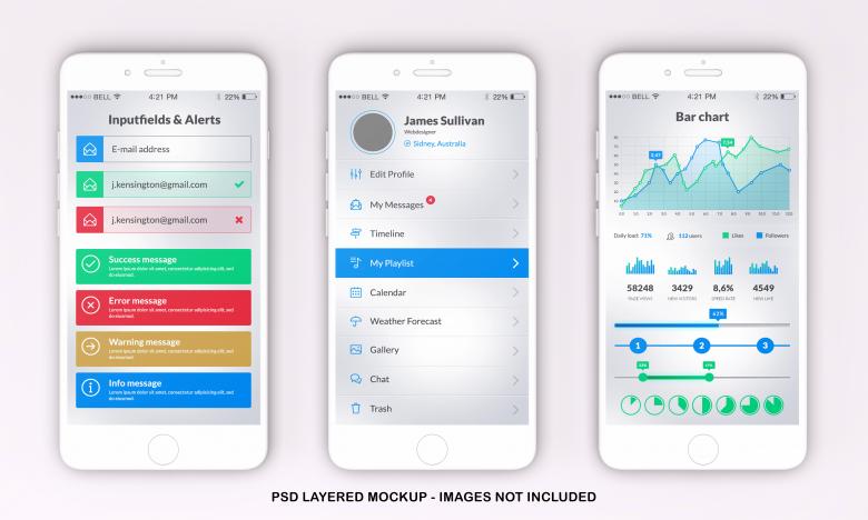 Free stock image of iPhone psd Mockups created by Sos