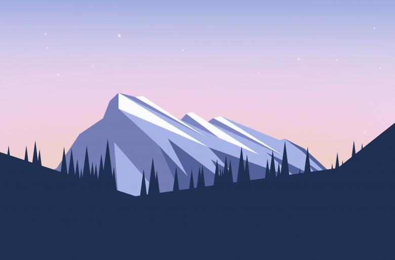 Free stock image of Abstract Landscape - Abstract Mountains and Trees created by Jack Moreh