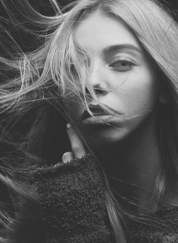 Free stock image of Blond Female Portrait - Monochrome created by Alexander Krivitskiy