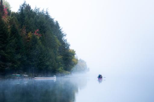 On the Lake in Fog - Free Stock Photo