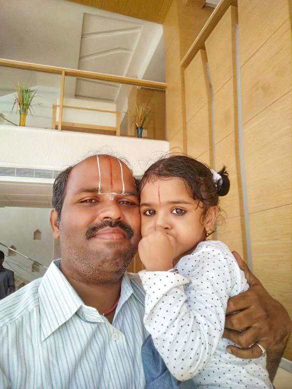 Free stock image of A father with cute baby created by Kanduri Narasimha Charyulu