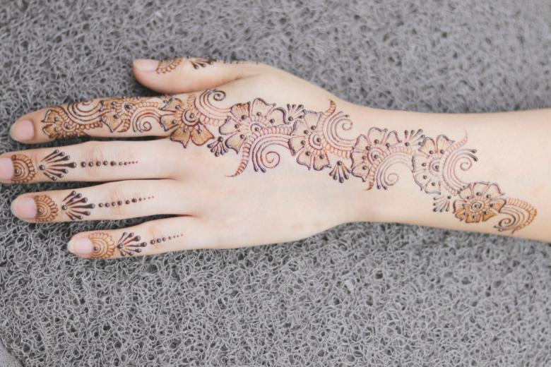 Free stock image of Mehndi Design on Female Hand created by Mehndi Training Center