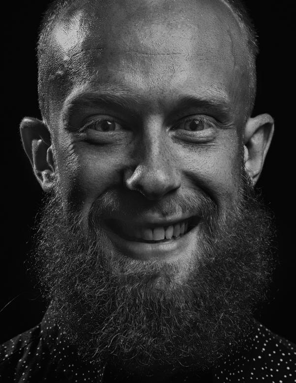 Free stock image of Man with Large Beard - Monochrome Portrait created by Alexander Krivitskiy