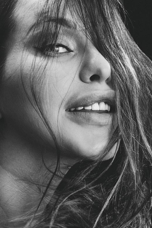Free stock image of Smiling Female Model - Black and White - Closeup created by Alexander Krivitskiy