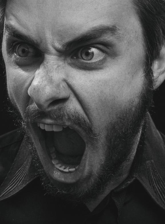 Free stock image of Screaming Man - Monochrome Portrait created by Alexander Krivitskiy