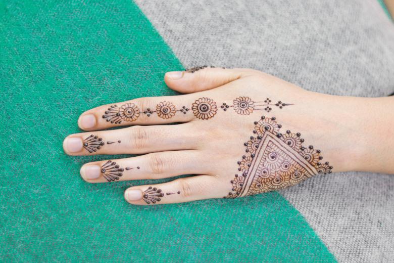 Free stock image of Mehendi Henna Tattoo on Hand created by Mehndi Training Center