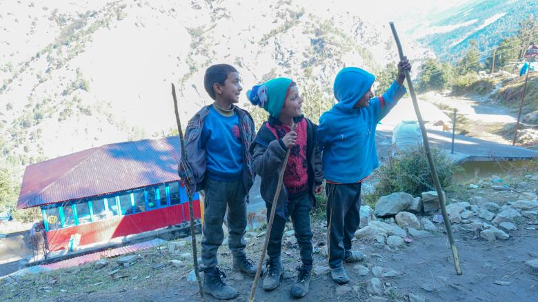 Free stock image of Three Cute Smiling Children - Uttarakhand created by Atul Saini