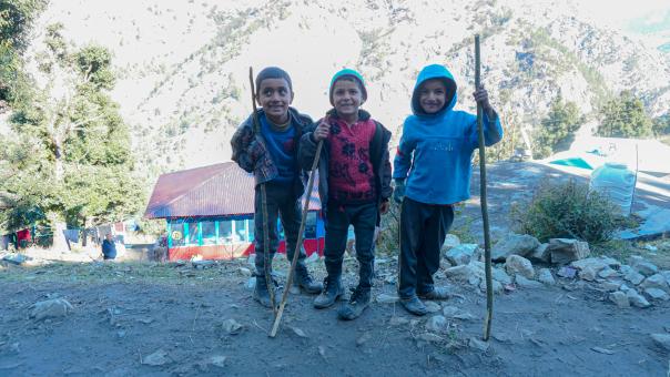 Free Stock Photo of Smiling Boys - Uttarakhand
