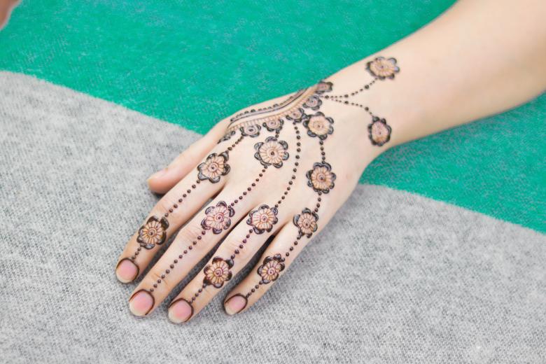 Free stock image of Painted Henna Design on Hand created by Mehndi Training Center
