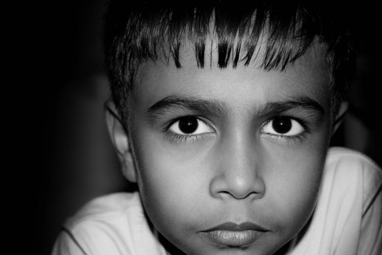 Free stock image of Young Boy - Monochrome Portrait created by Moon  Bhuyan