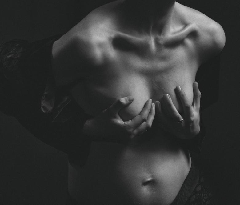 Free stock image of Monochrome Model Holding Breasts created by Alexander Krivitskiy