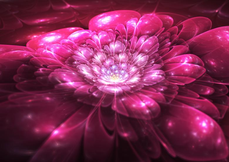 Free stock image of Pink Flower Fractal Background created by Astronomiseme Graphics