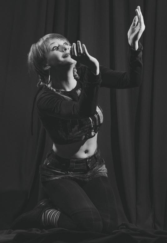 Free stock image of Girl Clapping - Black and White created by Alexander Krivitskiy