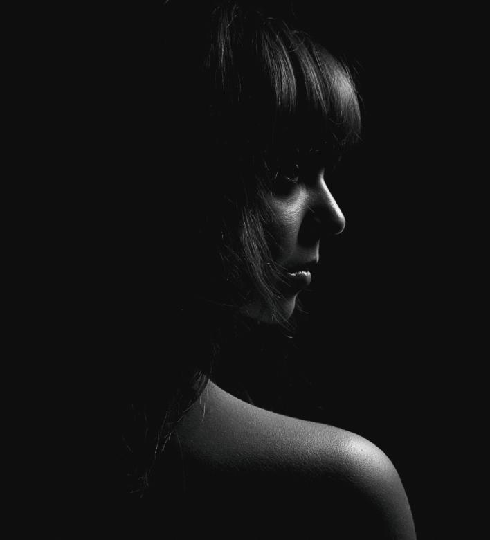 Free stock image of Female Profile - Dark - Monochrome created by Alexander Krivitskiy