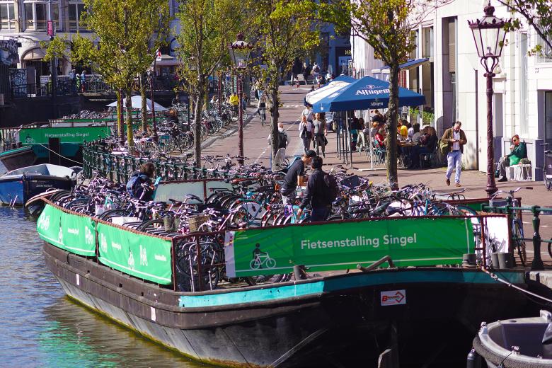 Free stock image of Bicycle Parking Space on Water created by Hans Zeilstra
